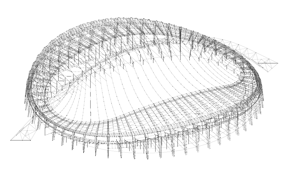 Structural model of a stadium